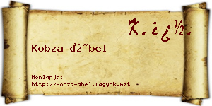 Kobza Ábel névjegykártya