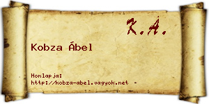 Kobza Ábel névjegykártya