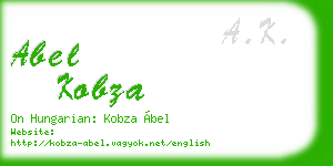 abel kobza business card