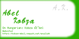 abel kobza business card